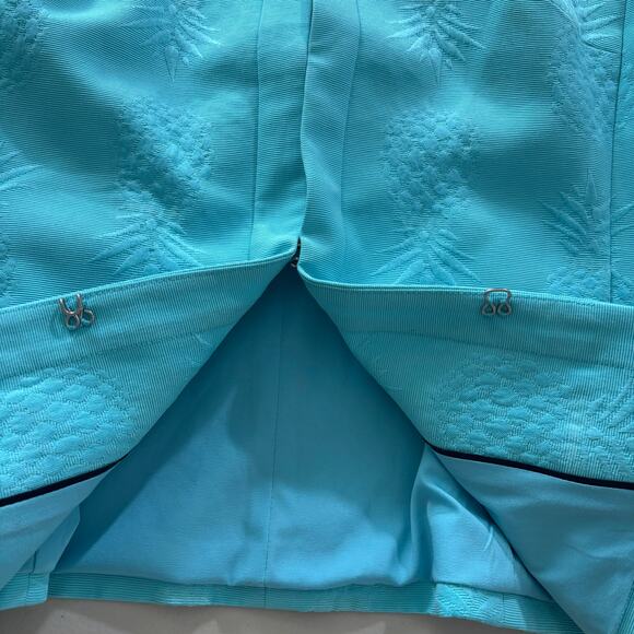 RSVP by Talbots Women's Size 8P Blue Matelasse Embossed Pineapple Blazer Jacket - Picture 8 of 11